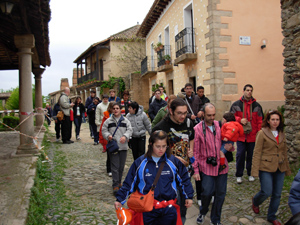 Momento de marcha en una excursi�n realiza a Granadilla.