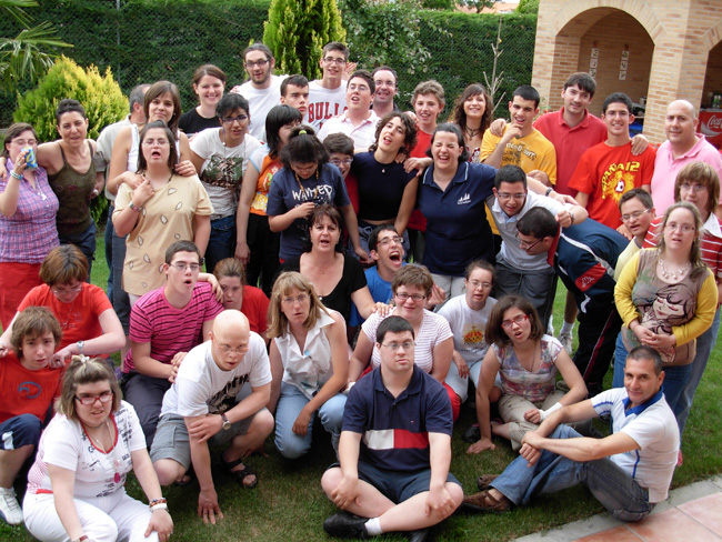 Foto de familia en casa de Beatriz.