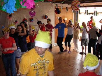 Momento de la fiesta-musical que nos prepararon.