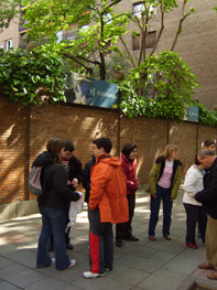 Esperando a entrar en la Casa Museo de Sorolla