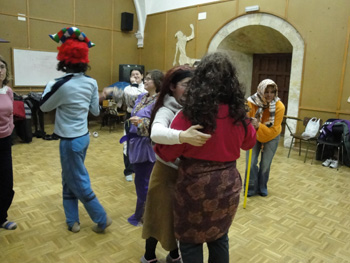 Momento de danza el día de carnaval con uno de los grupos.