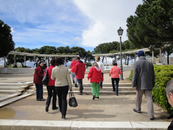 Paseo por la plaza de D. Enrique Tierno Galvan.