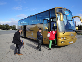 Momento de regreso al autobús. Gracias a Santiago que condujo fenomenal.