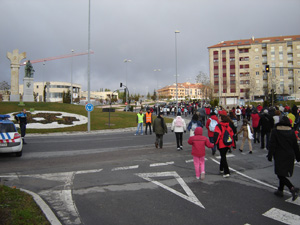 Momento del camino pasando por la Glorieta de San Marcelino Champagnat.