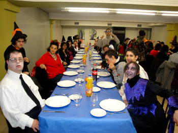 Panorámica de otra de las mesas de Halloween.