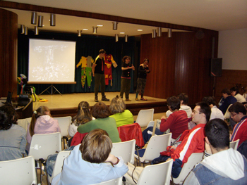 Momento de la representación realizada en Trinitarias