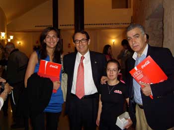 Con Marta, del Instituto Coca-cola de la Felicidad, y el Gerente Territorial de la Junta de CyL en Salamanca, D. Alberto Prado. 