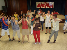 Baile del grupo rojo.