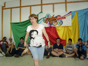 Una bailarina durante la prueba de acceso.