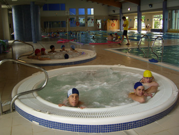 Momento de relax en el jacuzzi.