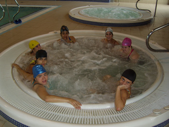 Momento relax en el jacuzzi.