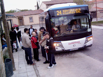 Y la vuelta, en autobús metropolitano.