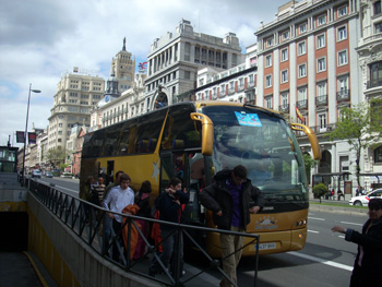 Llegada al Círculo de Bellas Artes.