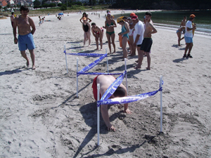 Pruebas en la playa para grandes grumetes.