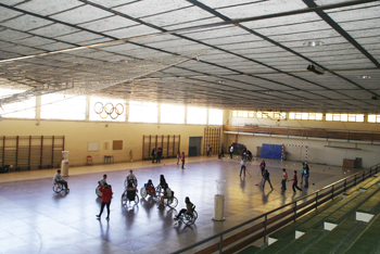 Vista panorámica del pabellón durante la celebración de los juegos.