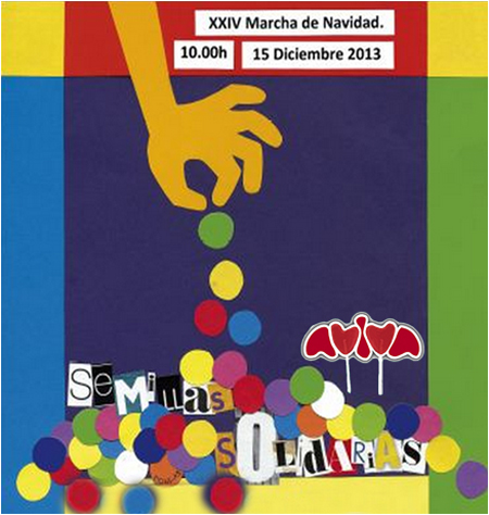 Cartel de la marcha y logo de AVIVA-navimarcha