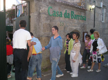 Momento de la bienvenida a Casa da Barrosa