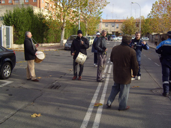 Los incansables amenizadores y animadores de la marcha