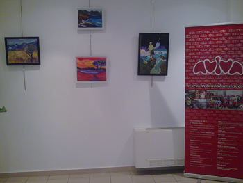 Algunos de los cuadros que se pueden ver en la exposición.