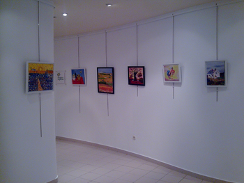 Algunos de los cuadros que se pueden ver en la exposición.