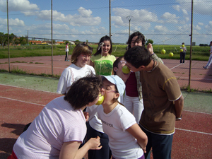 Momento del juego de la manzana