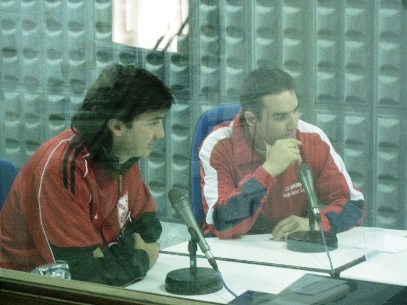 Eugenio y Alberto Tamames en pleno programa deportivo