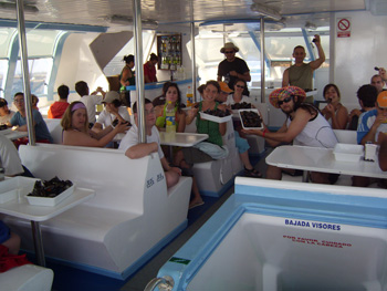 Foto desde el barco antes de probar el delicioso mejillón gallego.
