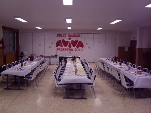 Salón preparado para la ocasión.