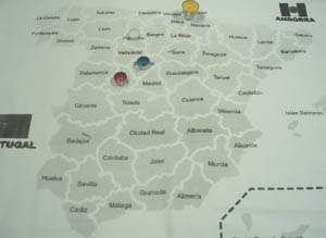 Mapa-tablero sobre el que se desarrollaba el juego.