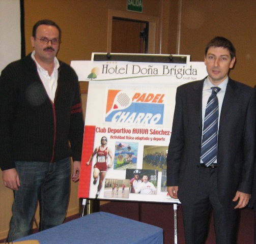 Eduardo Hernández y Luis Nieto organizadores y miembros del Club de Padel Charro