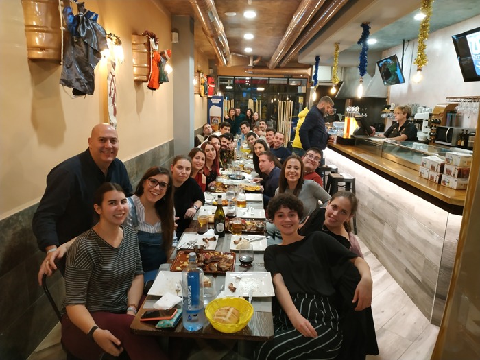 Cena de Navidad los voluntarios