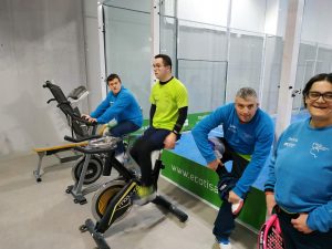 Un momento de entrenamiento antes del partido