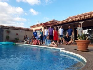 Participantes en las vacaciones de adultos 2019 en la casa de Tenerife.