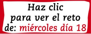 Aquí puedes ver el resultado del reto del miércoles día 18 de marzo