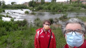 Momento durante un paseo al lado del río Tormes.